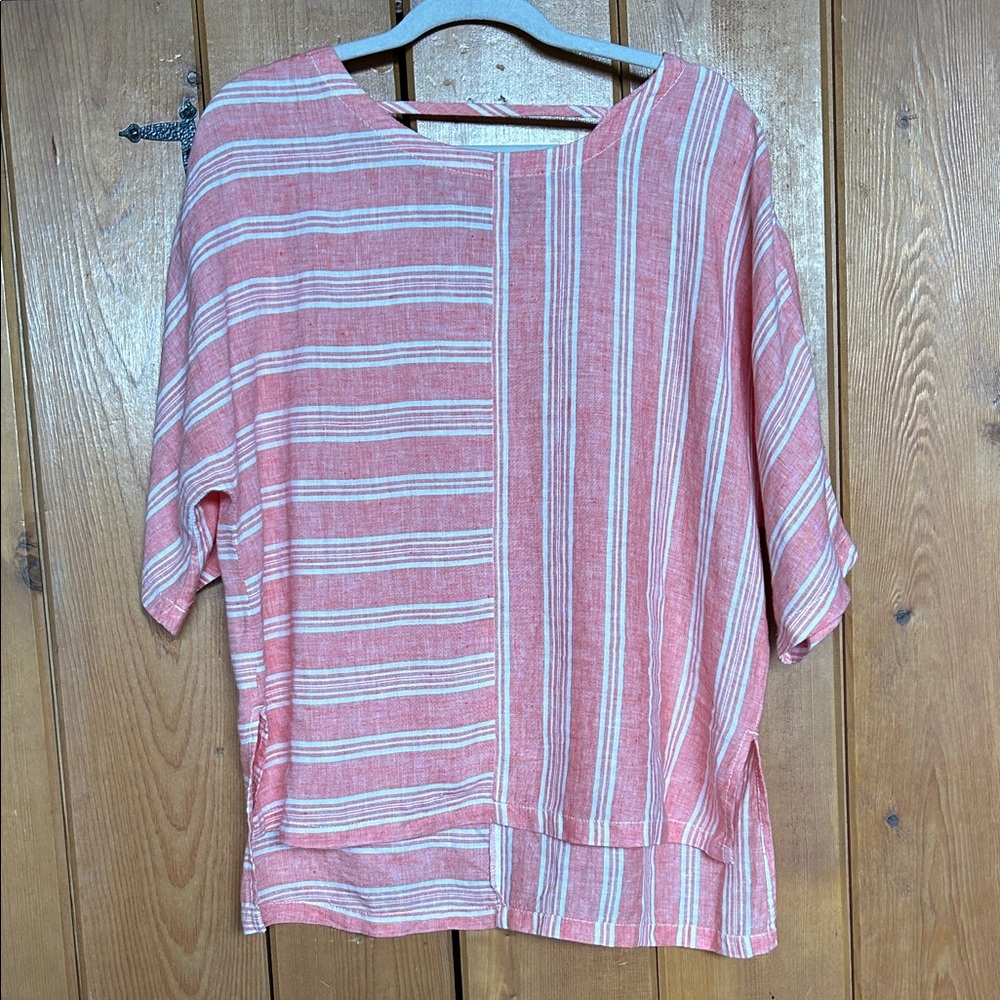 Women's Striped Linen Top